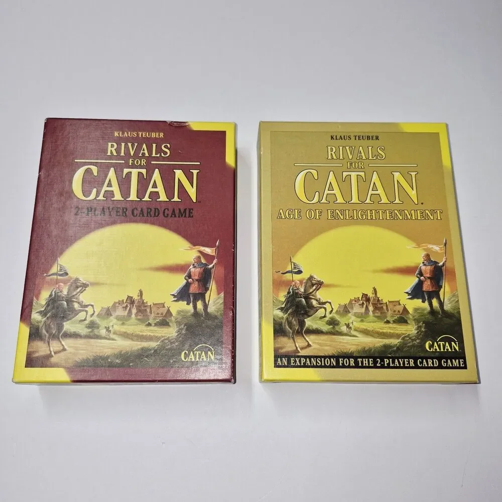 Rivals for Catan Card Game + Age of Enlightenment Expansion Open Box Sealed Card